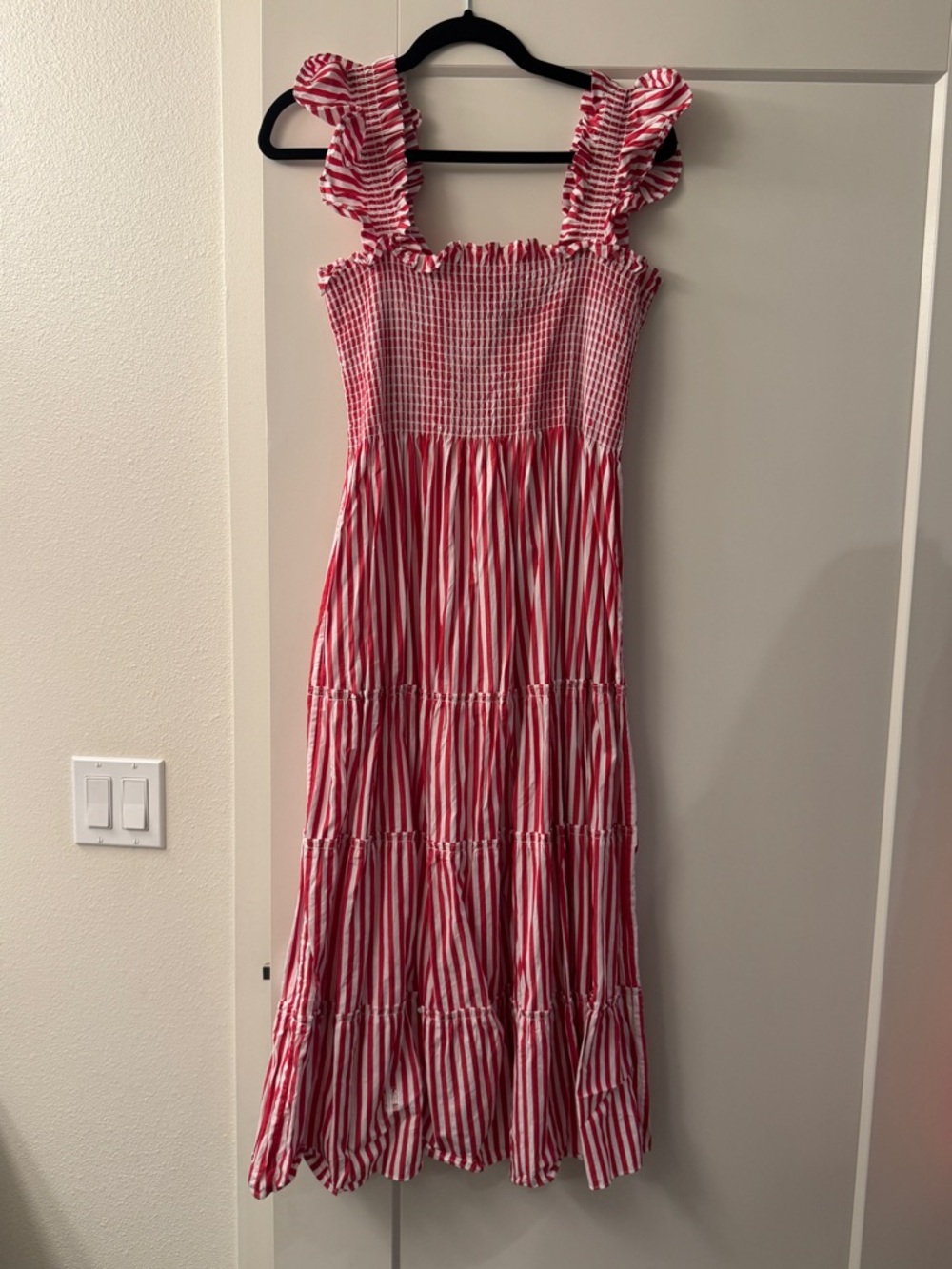 Hill House Cherry Stripe Ellie Nap Dress size L